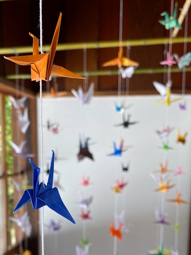 blue and yellow star hanging decor